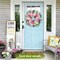 24 Inch Dahlia & Hydrangea Wreath Artificial Spring Wreath for Front Door Floral Wreat with Hyacinth Daisy Eucalyptus Ivy Indoor Outdoor Farmhouse Home Decor for Valentine’s Day Easter Summer
